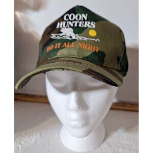"Coon Hunters Do It All Night" Camouflage Adjustable Cap Hunting Outdoors Camo